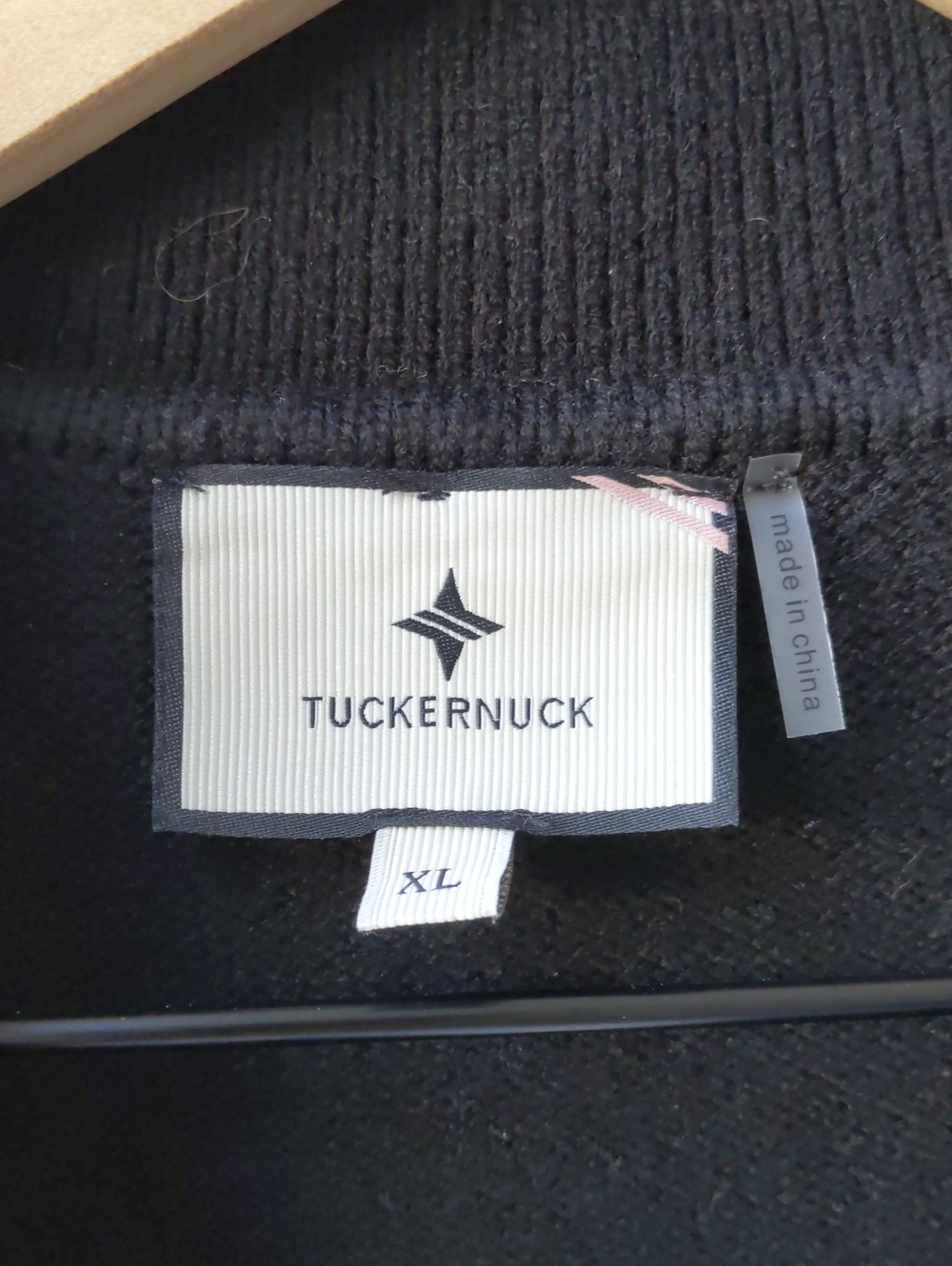 Tuckernuck Embellished Anica Polo Sweater Black Women's XL - Picture 4 of 6